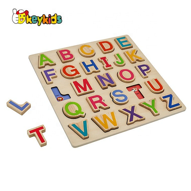 Early Education Wooden Alphabet Block Puzzle Toys For Children W14B125