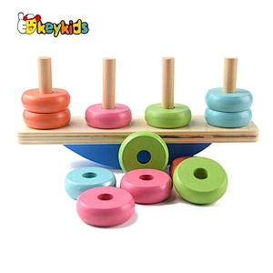 2020 New arrival balancing wooden kids stacking blocks for wholesale W11F089