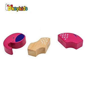 Customize diy wooden magnetic animal block for children W14I039