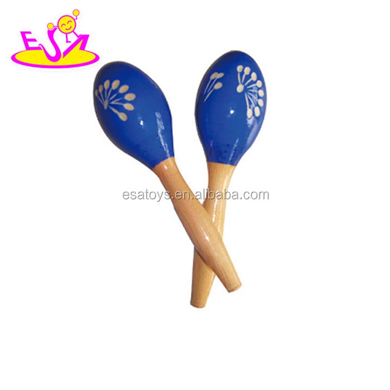 Custom kids mini maracas wooden toy percussion set W07I058