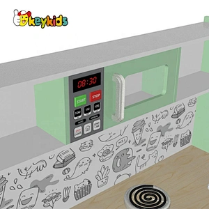 New design interactive water function wooden toy kitchen set for kids W10C635B