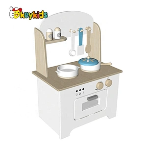 New design interactive pretend play mini wooden kitchen toy for kids W10C634