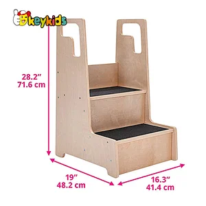 2021 New ariived wooden kids step stool for wholesale W08G307