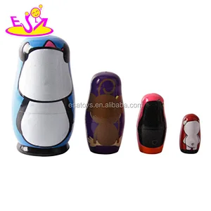 Customize wood crafts wooden Russian nesting dolls with high quality W06D084