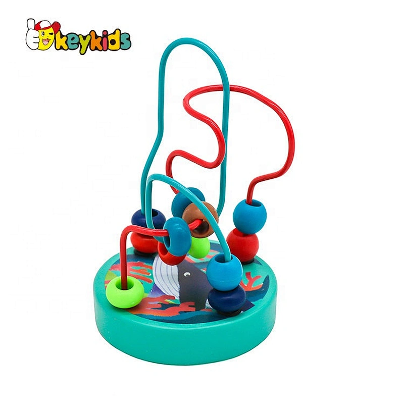 Best intelligent educational wood baby bead maze toy for wholesale W11B276