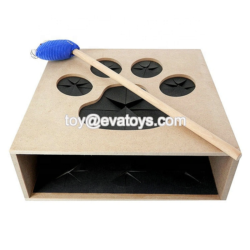 Big sale pet products wooden whack a mole cat toy for wholesale W06F088
