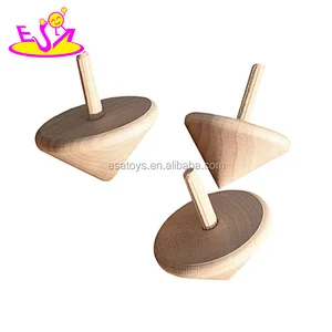 New hottest four in one educational toy wooden spin top for kids W01B077
