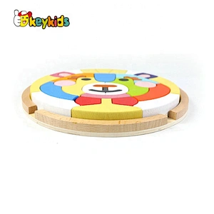 2021 Customize colorful educational wood block puzzle game for toddlers W14A259