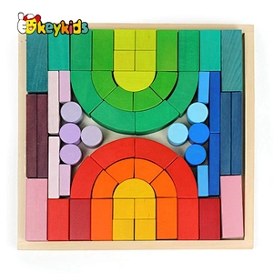 Customize educational wooden gemstone puzzle for kids W14A263