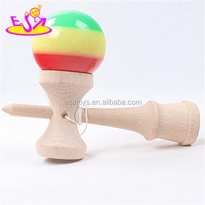 Popular kendama with high quality,Colorful wooden kendama toy game of different size,wooden Kendama toy with 18*6*7cm W01A015