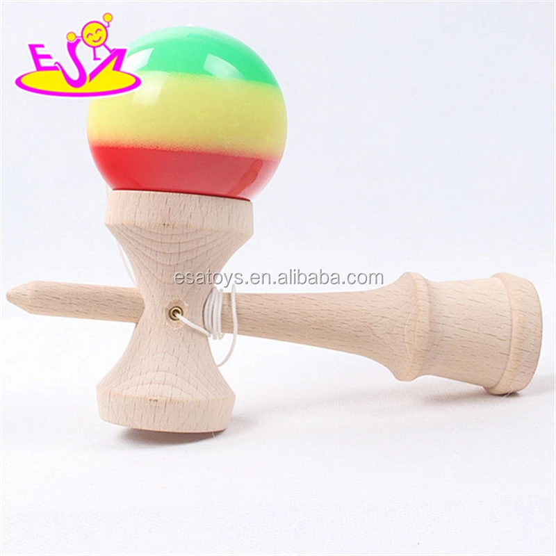 Popular kendama with high quality,Colorful wooden kendama toy game of different size,wooden Kendama toy with 18*6*7cm W01A015