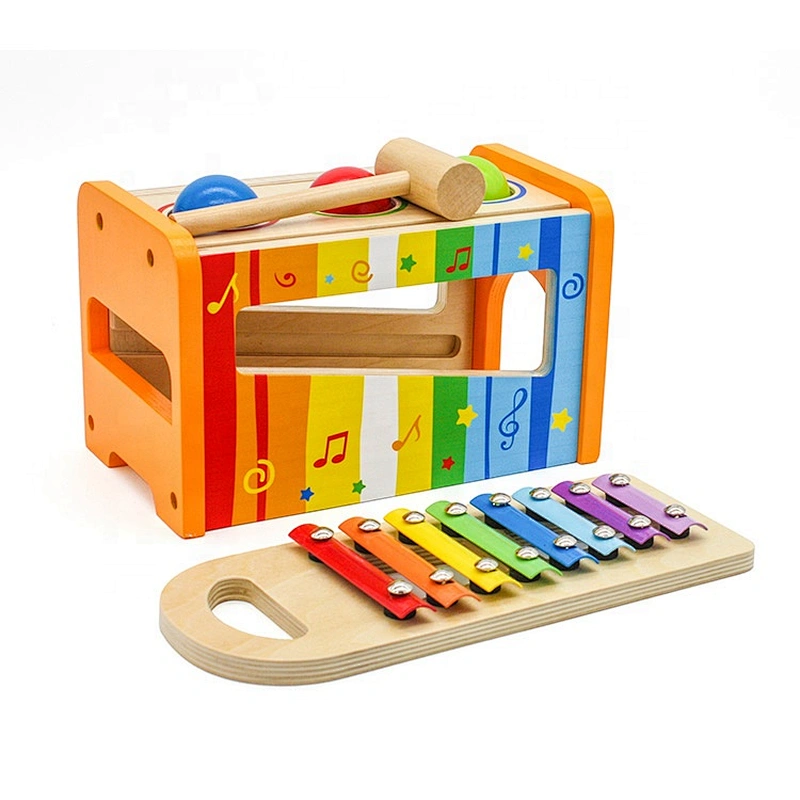 New design pounding music wooden ball xylophone for kids W07C090