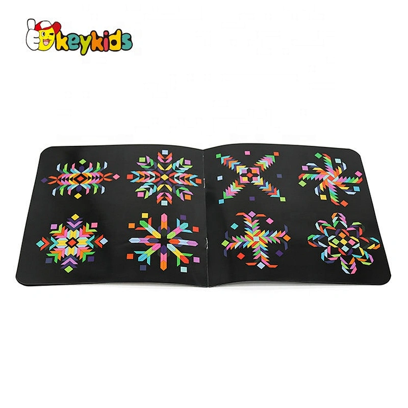 2021 Hot selling colored wooden shaped jigsaw puzzles for kids W14A255