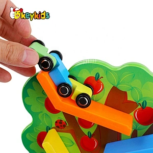 2020 New Arrival Educational Wooden Cars Mini Racers Track For Toddlers W04E094