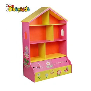 Customize dollhouse wooden kids bookcase for wholesale W08C317
