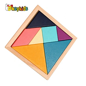 high quality 6 set wooden tangram jigsaw puzzle for kids W11D014