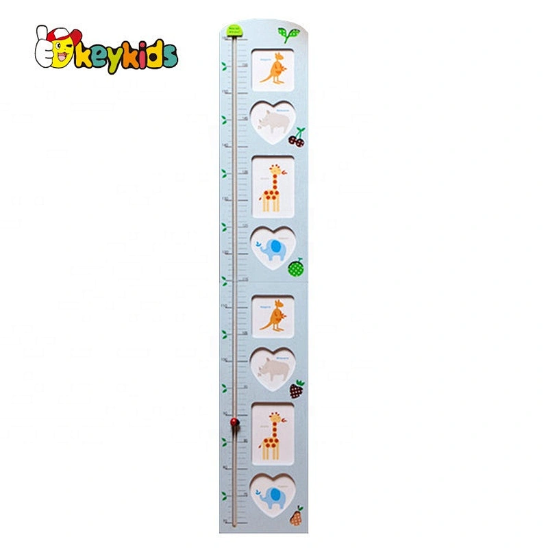 Removable children cartoon wooden height chart with customize W09C008
