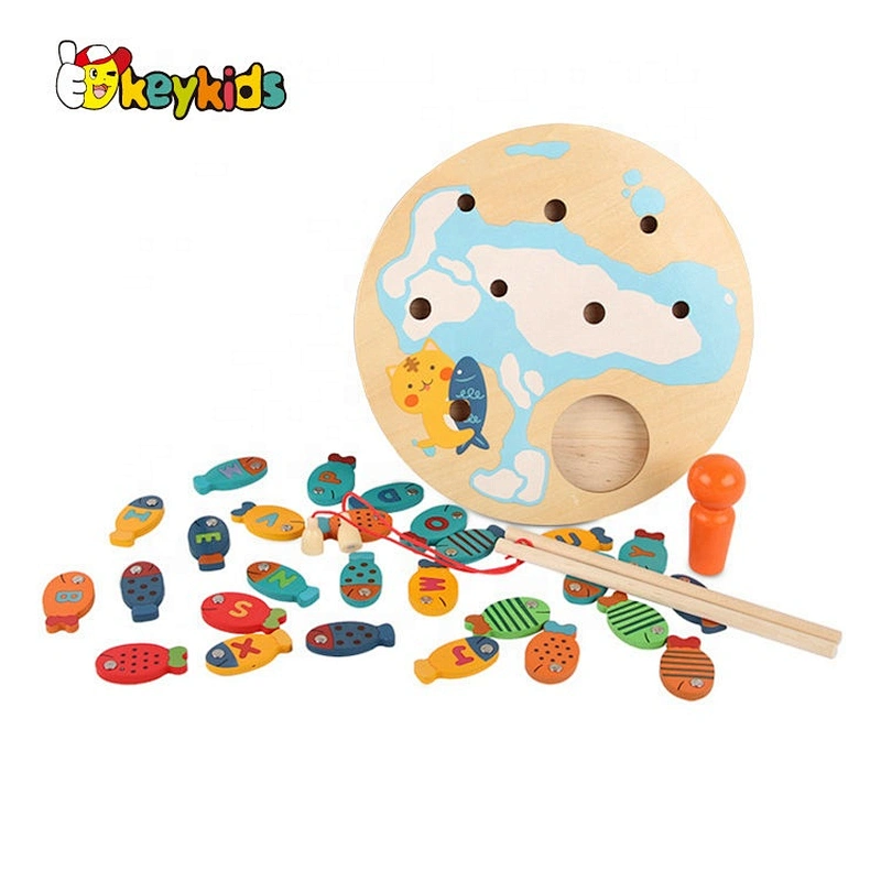 New arrived educational children magnetic wooden fishing toy game for boys girl gifts W01A398