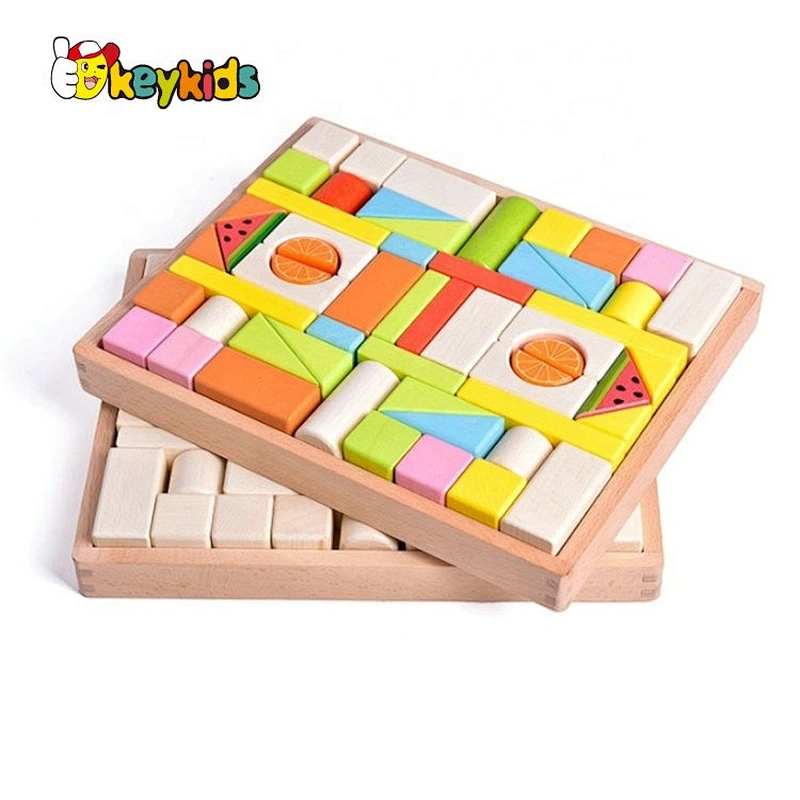 wholesale kids wooden building blocks with box W13A215A