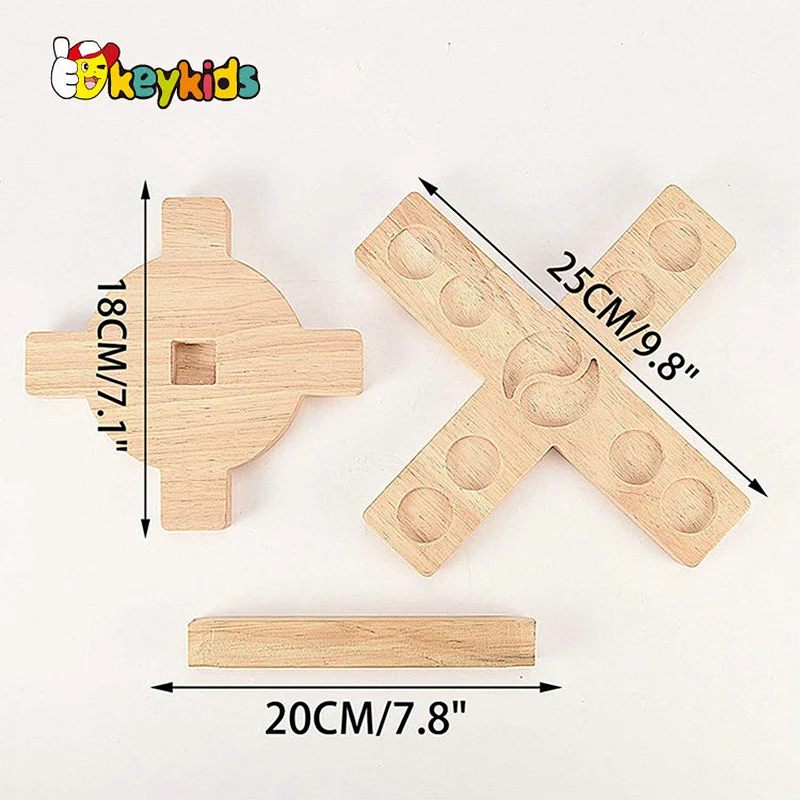 2021 New design wooden hook and ring toss battle game W01A419
