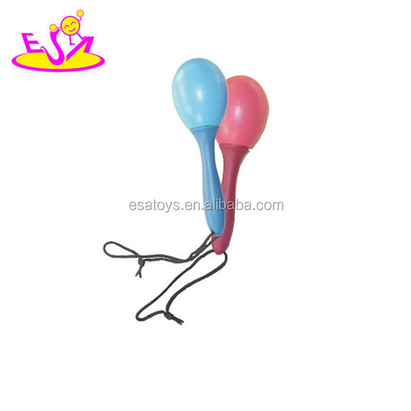 Custom musical instrument wooden mini toy kids maracas for sale W07I067