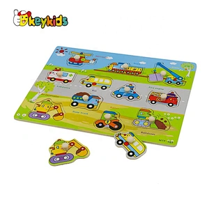 Customize 3d wooden construction puzzle toys for children W14M244
