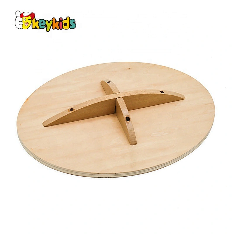 Customize balance exercise wooden kids rocker board for wholesale W01D045