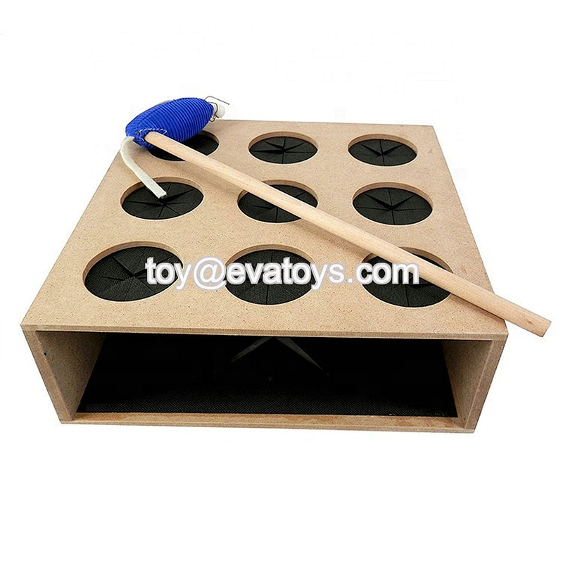 Big sale pet products wooden whack a mole cat toy for wholesale W06F088