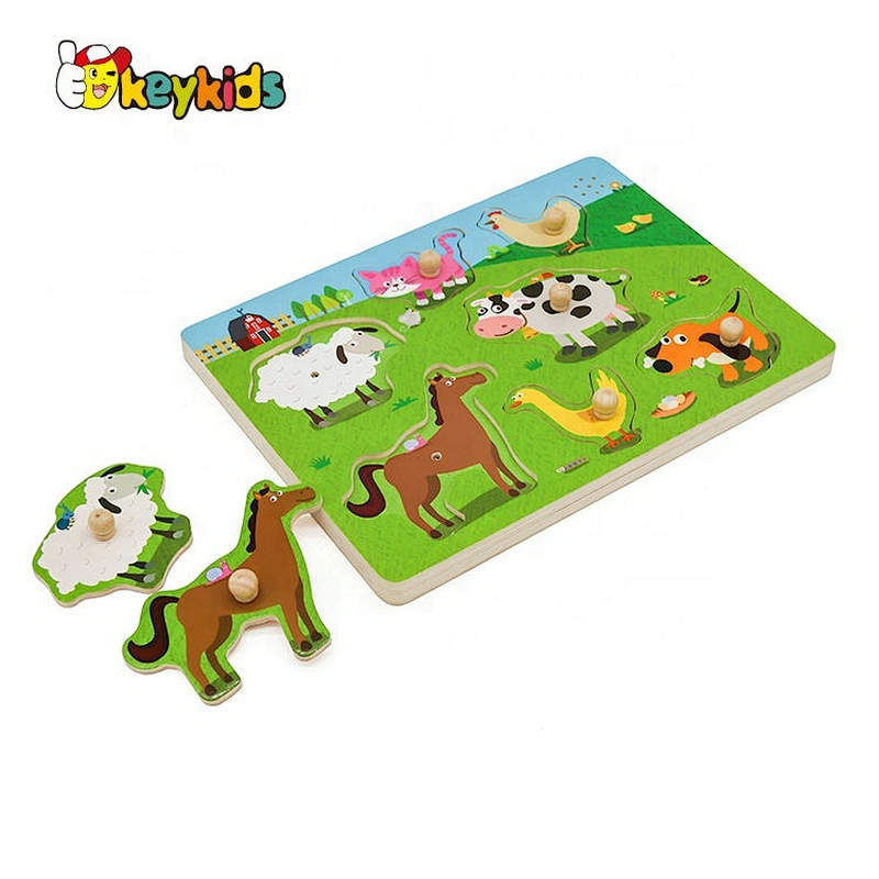 Educational Wooden Sound Puzzle Animal Block Puzzle W14D097