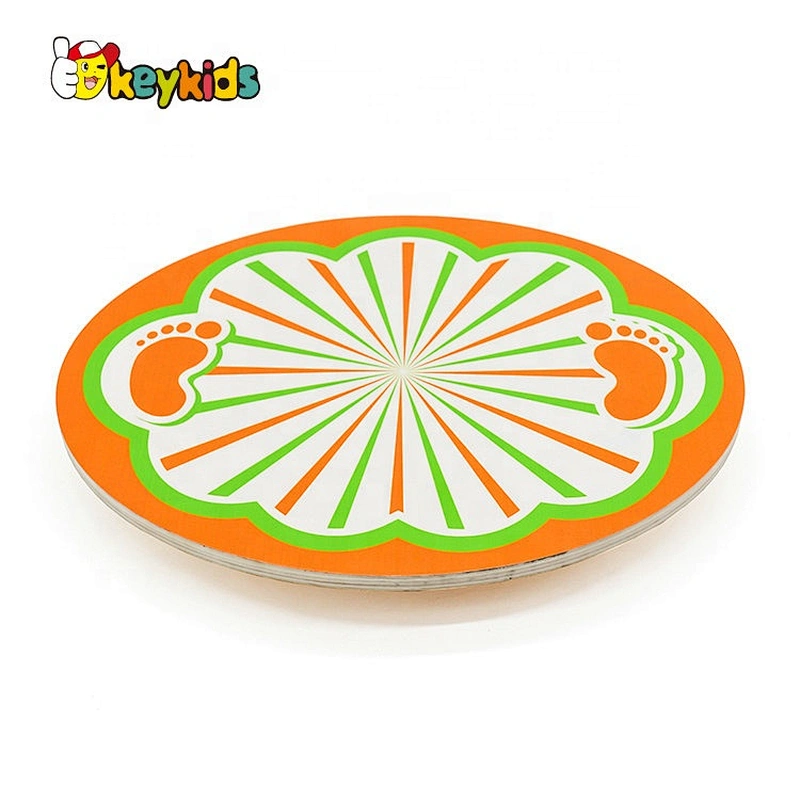 Customize balance exercise wooden kids rocker board for wholesale W01D045