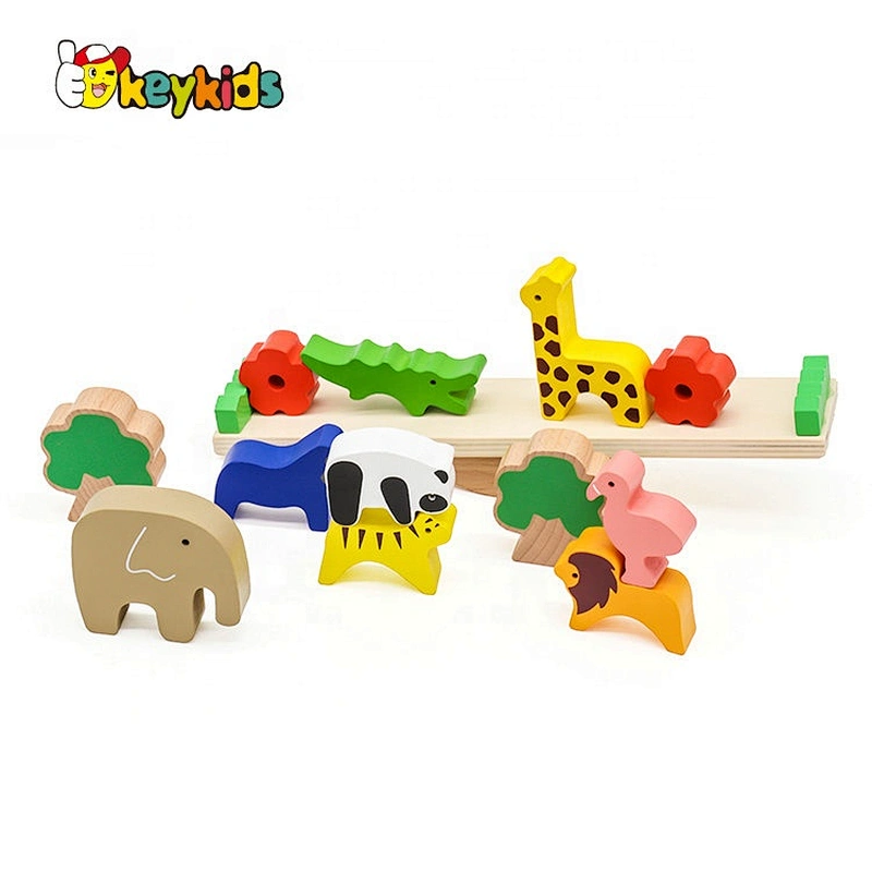 Educational Wooden Animals Kids Balance Blocks For Children W11F052