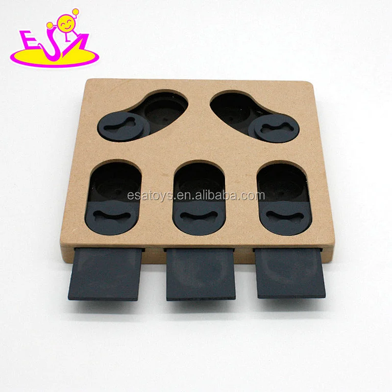 New hottest interactive treat food hiding puzzle wooden pet toys for dogs and cats W06F068