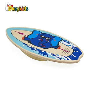 Customizable Cartoon Wooden Rocker Balance Board For Kids W01D044
