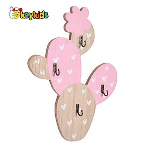 high quality pink wooden coat hooks with customize W09B104