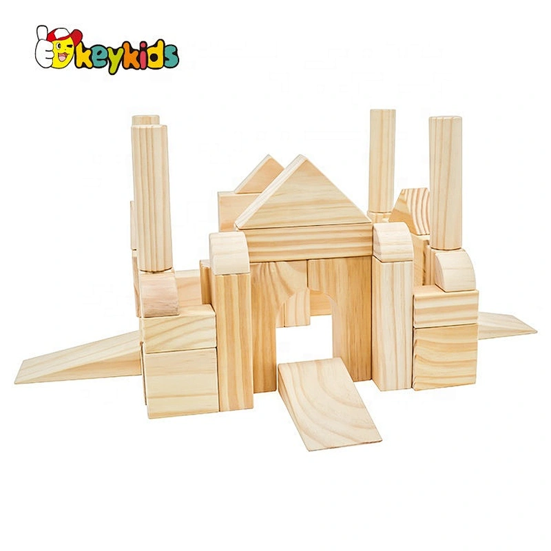 Customize natural color wooden building blocks toy for children W13A222