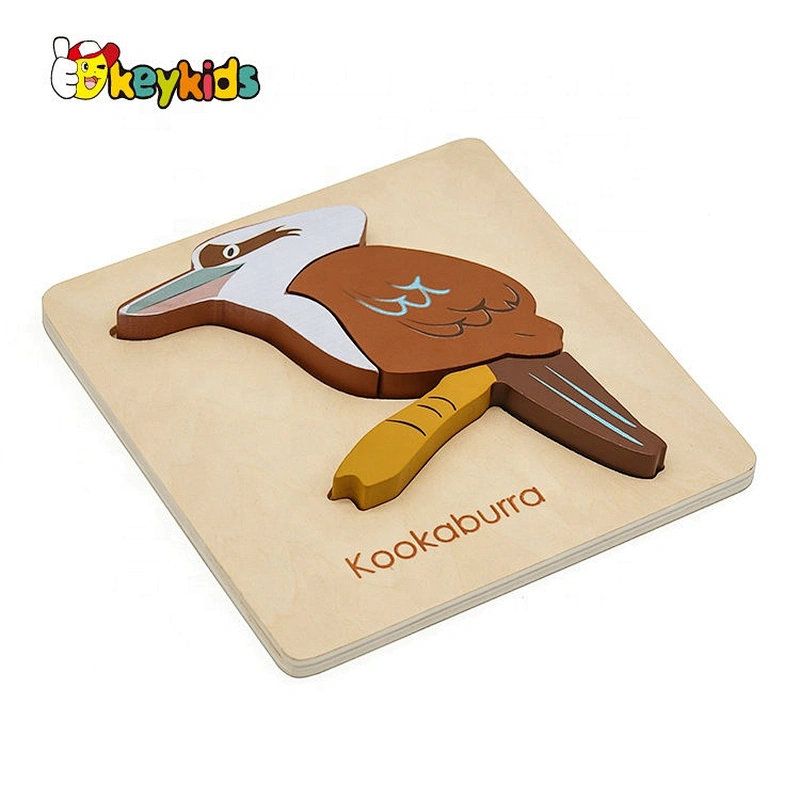 2020 Customize preschool wooden kookaburra puzzle for kids W14D118