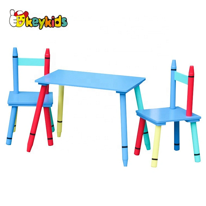 Top Fashion Crayon Kids Wood Desk And Chair Set W08G254