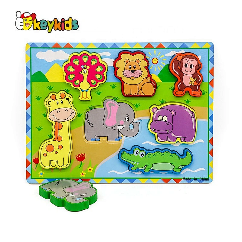 New hottest educational wooden zoo animal toys for kids W14D074