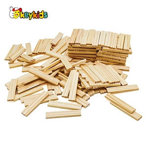 Non-Toxic 200 pcs construction toy wooden building blocks for kids W13B042