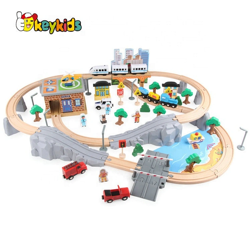 New hottest small wooden toy train track for boys W04C177