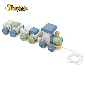2021 New released educational wooden stacking train for kids W04A528