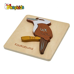 2020 Customize preschool wooden kookaburra puzzle for kids W14D118