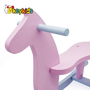 2019 Top sale pink children wooden rocking horse forwholesale W16D118B