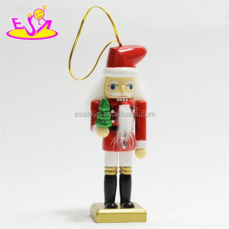 New hottest Christmas ornaments wooden nutcracker soldier for kids W02A206