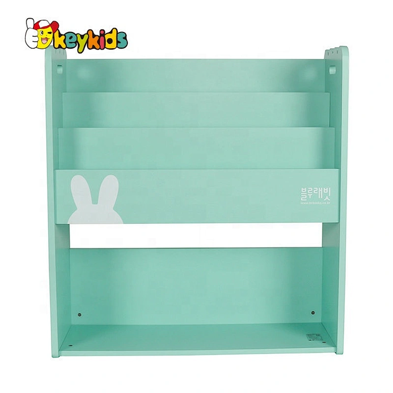 2021 Customize school furniture wooden nursery bookshelf for kids children W08C319