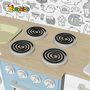 New design wood interactive musical pretend play kitchen set with real water W10C635A