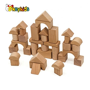 2019 Top sale 35 pieces kids wooden building blocks toys for wholesale W13A174
