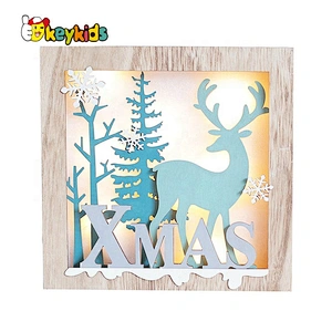 Most popular led wooden xmas tree lights for decorations W09D095