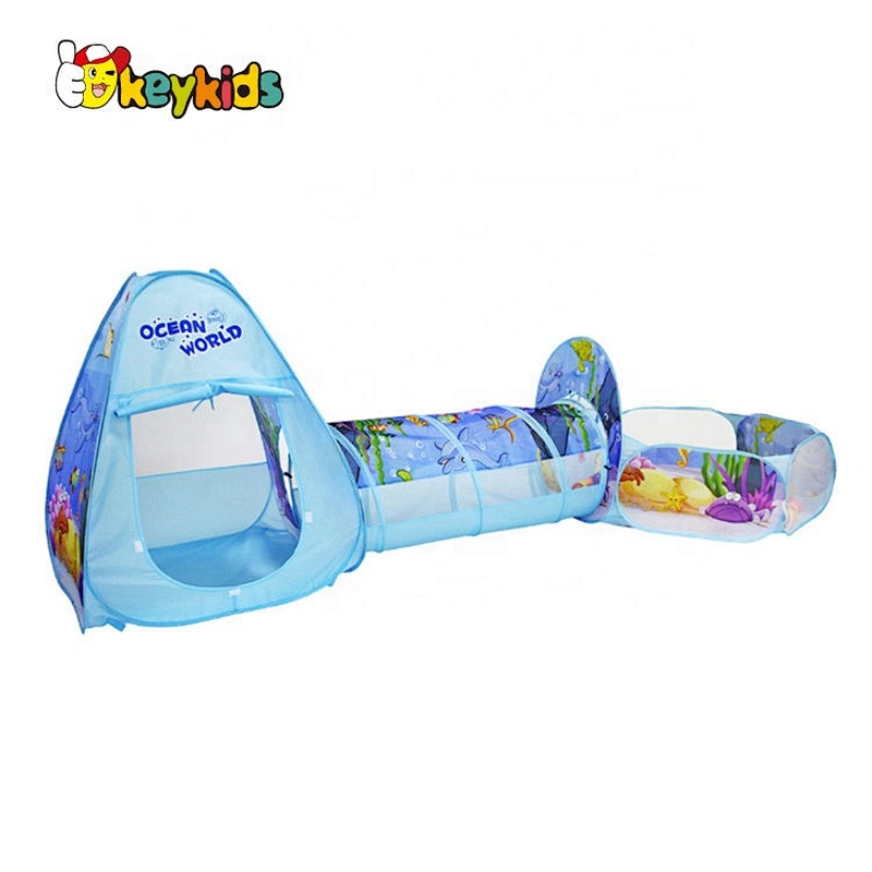 most popular folding kids crawl playhouse ball pit with tunnel W08L020