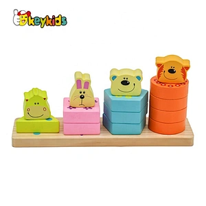 2019 High quality educational wooden toys stacking for babies W13D226